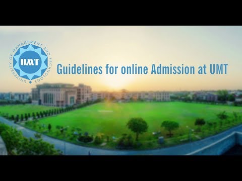 How to Apply through UMT Online Admission Portal