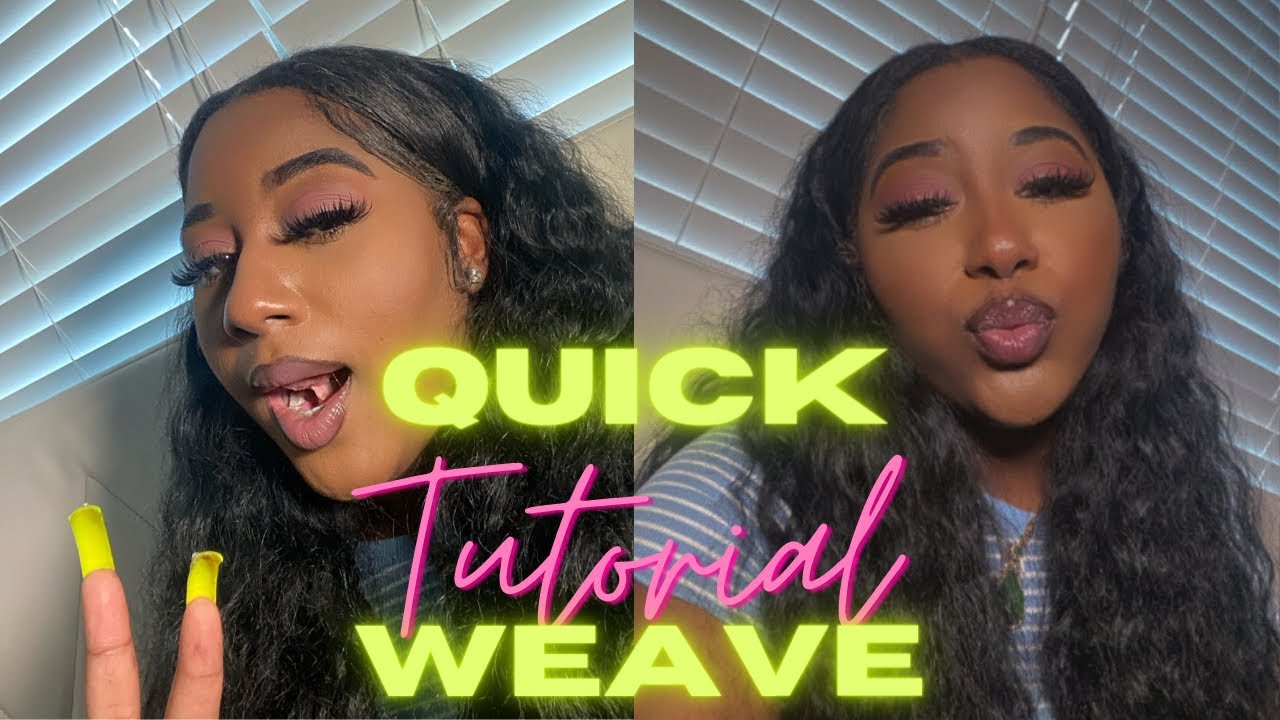 How to natural looking middle part quick weave ft. Bloom bundle