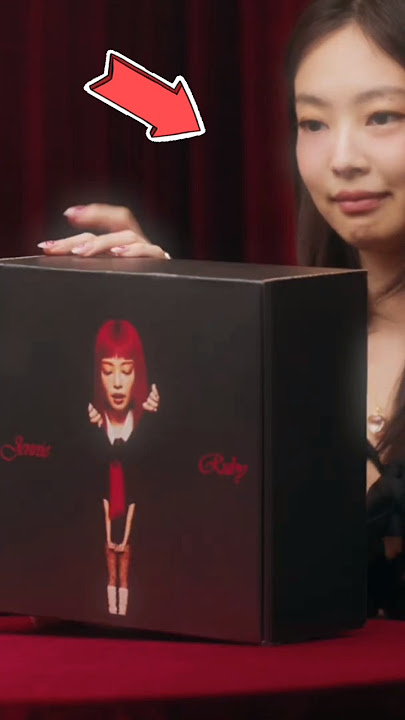 Jennie unboxing Ruby album [ASMR] ❤️🎙️ #jennie #blackpink #ruby #zen #shorts #album #unboxing #fyp