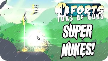 Forts Multiplayer 4v4 Gameplay Super Nuke!