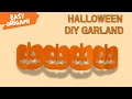 How to Make an Origami Jack-o’-Lantern Garland | Easy Halloween Paper Craft