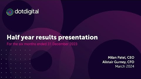 DOTDIGITAL GROUP PLC - Interim Results 2024