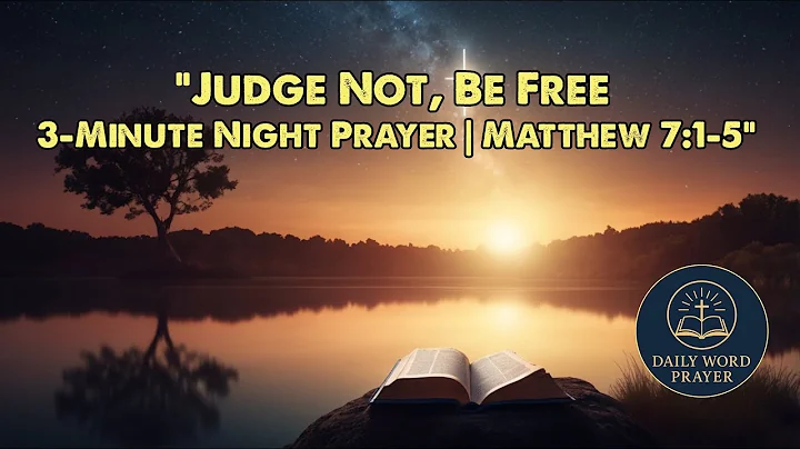 🌙 NIGHT PRAYER REFLECTION | MATTHEW 7:1–5"Do not judge, or you too will be judged."