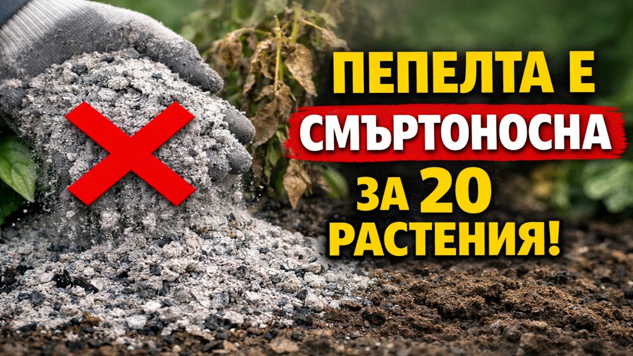 Пепелта е СМЪРТОНОСНА за тези 20 вида! Не допускайте тази грешка, иначе реколтата ви ще бъде унищож