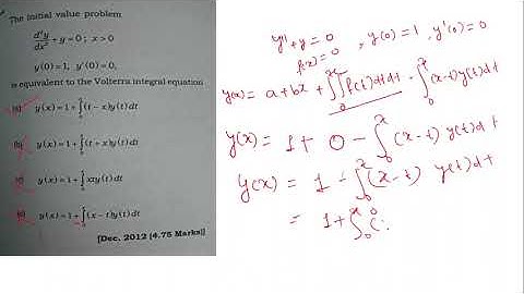 convert differential equations to integral equations Most probable topic for GATE, CSIR NET