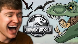 Reacting to JURASSIC WORLD but its a PARODY! (Hilarious)