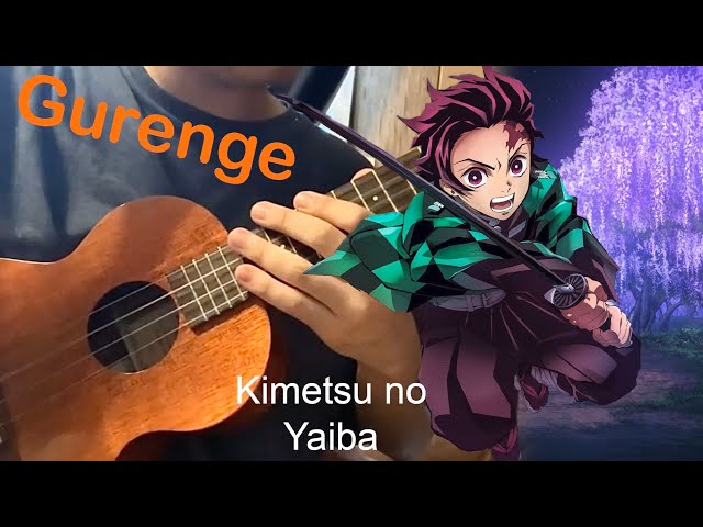 Gurenge - Kimetsu no Yaiba OP - Anime Ukulele Cover [TABS in description] class=