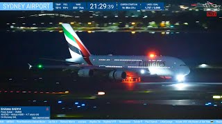 🔴LIVE - Double Daily Emirates A380 Returns! Sydney Airport Night Plane Spotting! - 1.6.26 🔴