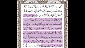 سورة البقرة الآيات من 216 إلى 217 مكررة 10 مرات