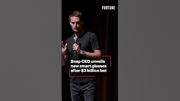 Snap CEO unveils new smart glasses after $3 billion bet #ARglasses #AI