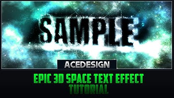 EPIC 3D Space Text Effect | Tutorial | Photoshop CC