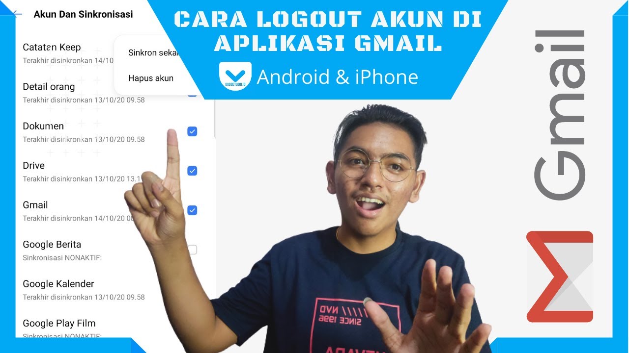 Cara Logout Akun Di Aplikasi Gmail HP (Android & iPhone) - YouTube