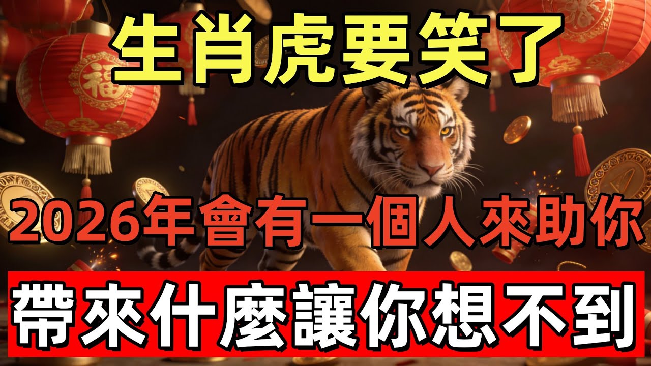 生肖虎要笑了！2026年會有「一個人」來助你，帶來什麼讓你想不到！#玄运生肖#屬相運勢#生肖#家運#手寫#生肖運勢的那些事#先知#風水變化#提升運勢