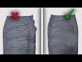 ✅A Sewing Trick how to Sew a Zipper correctly a Skirt without waves