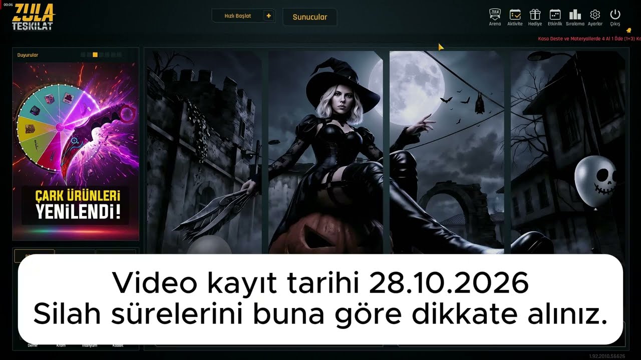 58K Materyalli 55 Seviye Zula Hesabı videosu