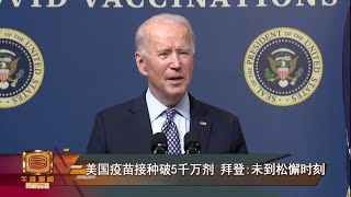 【美国疫苗接种破5千万剂 拜登:未到松懈时刻】