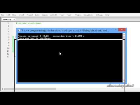 12  C Modulus Short Hand Operators  CPP Video Tutorial for Beginners