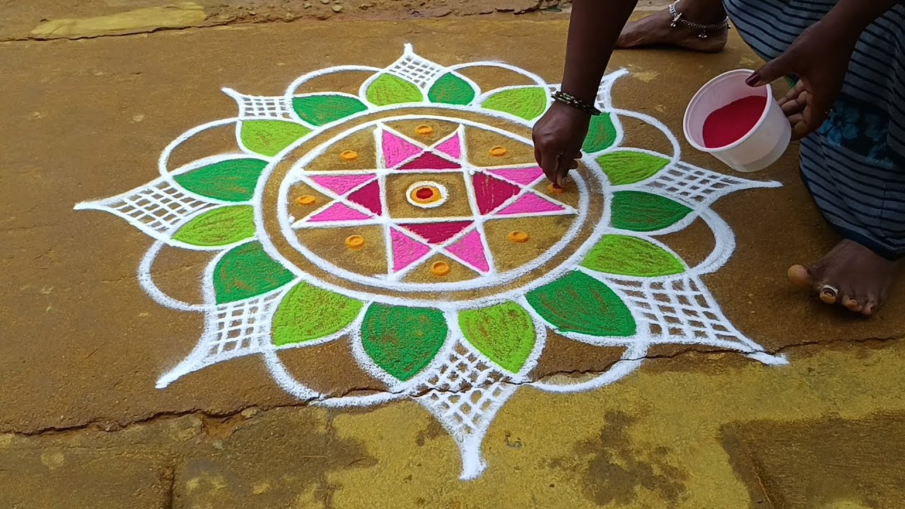 Friday Spl Big Villaku kolam/Purtasi Saturday kolam/Deepavali kolam/Muggulu/@thenmozhirangolis8602
