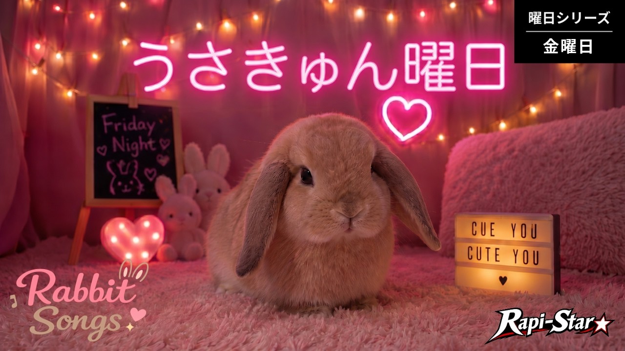 うさきゅん曜日 - Steal the Friday｜Rapi-Star（うさぎソング） - YouTube