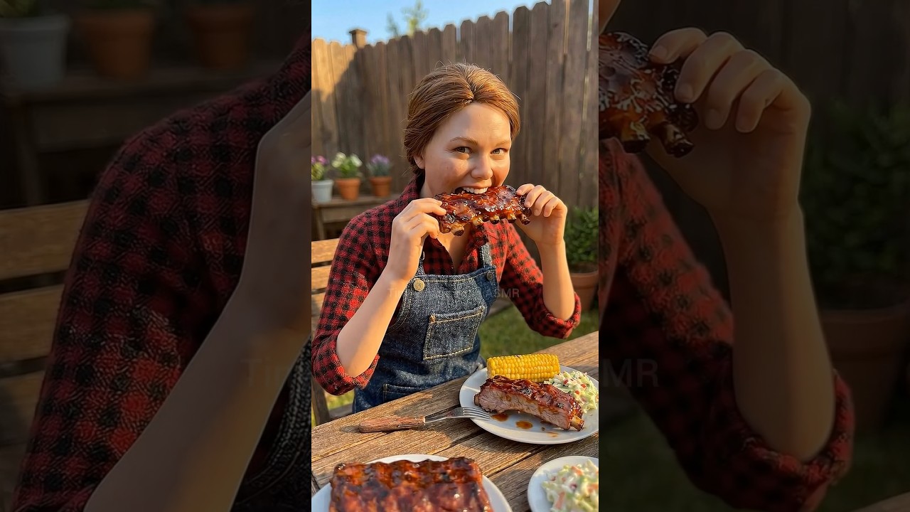 Miniature BBQ Ribs Cooking 😍🔥 | ASMR Food #shorts #trending #ai #shortsfeed #usa
