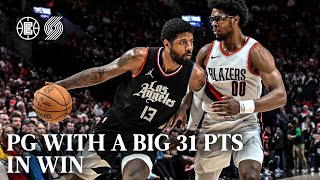 Paul George Drops 31 PTS vs. Trail Blazers Highlights | LA Clippers