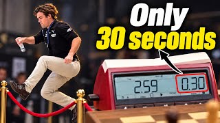Magnus Carlsen Arrives LATE… Only 30 Seconds Left! | World Blitz 2022 Final Round 1 screenshot 3