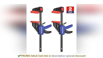 WORKPRO 2PC Ratchet Bar Clamp Set 6-Inch/12-Inch Quick Release and One-Handed Heavy-Duty Bar Clamp/S