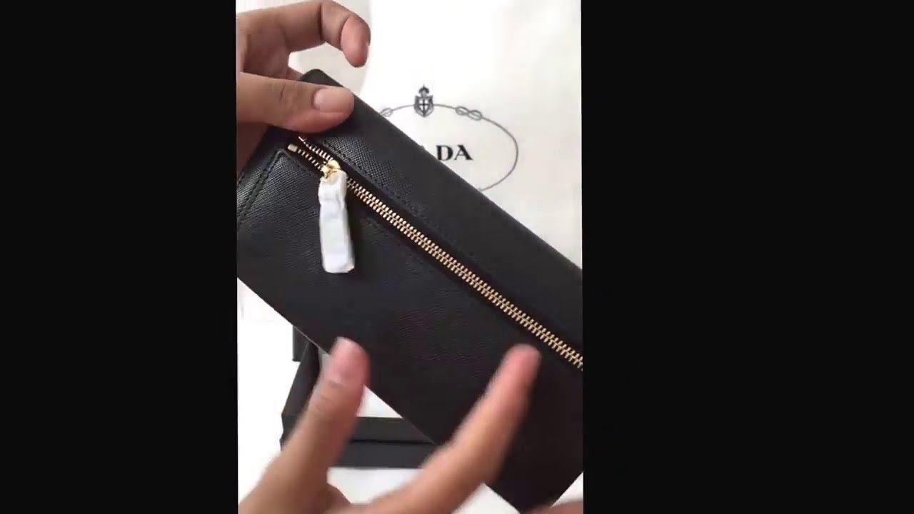 prada saffiano metal nero