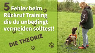 Hund Rückruf ➡ 5 Fehler beim Rückruf Trainieren die du vermeiden solltest! ➡ Die Theorie ✔