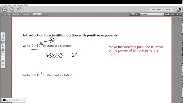 Introduction to scientific notation with positive exponents