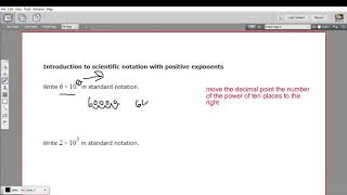 Introduction to scientific notation with positive exponents