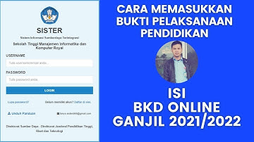 Cara input data bukti pelaksanaan pendidikan pada bkd online sister