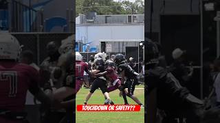 Ref called 😳 SAFETY but it’s a clear TOUCHDOWN 🏈 for the DEFENSE #fypシ゚viral #shorts #shortsfeed