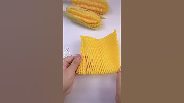 Cách làm bắp ngô từ xốp bọc trái cây 🥰#shorts #shortvideo