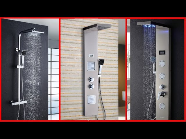 Columna de ducha termostática cascada de níquel baño ducha grifo panel de  ducha con chorros de masaje bañera canalón-oro