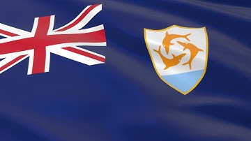 Flag of Anguilla waving in the wind - Flag animation - Motion background - 4K UHD