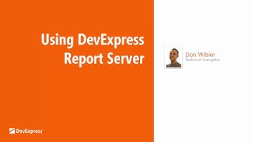 Using the DevExpress Report Server