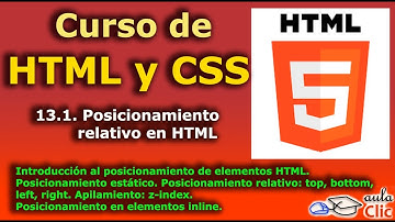 Curso de HTML y CSS. 13.1. Posicionamiento relativo con CSS.