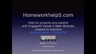 Grade 5 EngageNY Eureka Math Module 4 Lesson11 Practice Set
