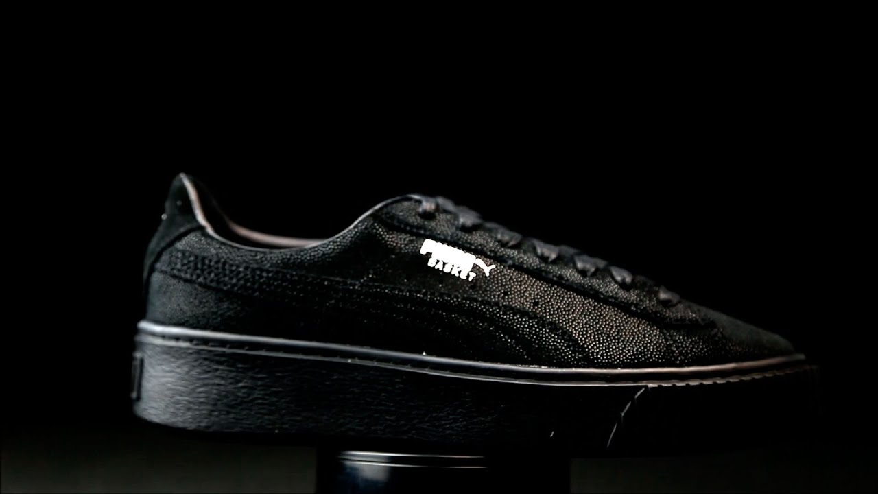 puma platform basket black