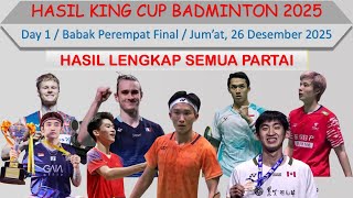Download Lagu Hasil King Cup Badminton 2025 Hari Ini │ Day 1 / Babak Perempat Final │ Jojo Lolos Semifinal MP3