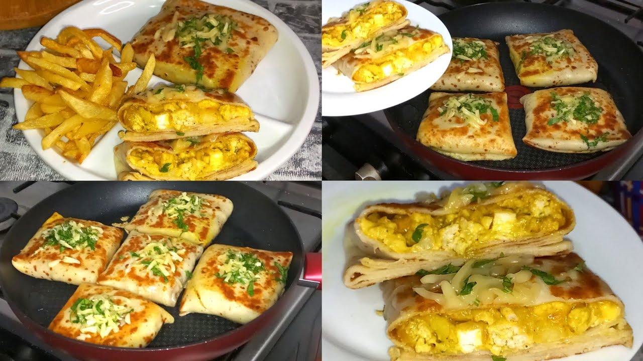 بدون دلك ولا مجهود👌فطائر المقلاة السريعة😋كريب مالحين بحشوة غادي تحمقهم والبننة الله الله😍جربوهم روعة