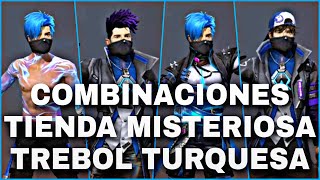 LAS MEJORES COMBINACIONES con la *NUEVA* TIENDA MISTERIOSA *TREBOL TURQUESA* // FRRE FIRE