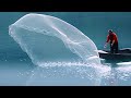 Awesome Cast Net Fishing Skill Catch Tons of Big Fish. Traditional Net Catch Fishing in The River ▶2