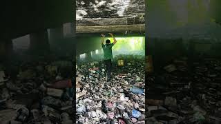 We Found a Massive Landfill Under This Bridge! 😱 #shorts #volunteer #cleanup