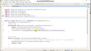 Create Android app using ToggleButton in eclipse