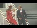 Prince William, Kate and Prince George arrive for New Zealand tour
