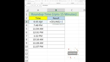 #shorts | Excel formula to Round Up time up-to Nearest minutes #excel #tipsandtricks #misquestion