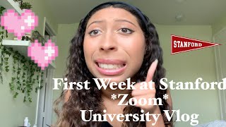 First Week at Stanford *Zoom* University Vlog! Week in the Life of an Online College Student