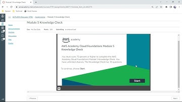 AWS Cloud Foundations -  Module 5 - Knowledge Check - Anand K